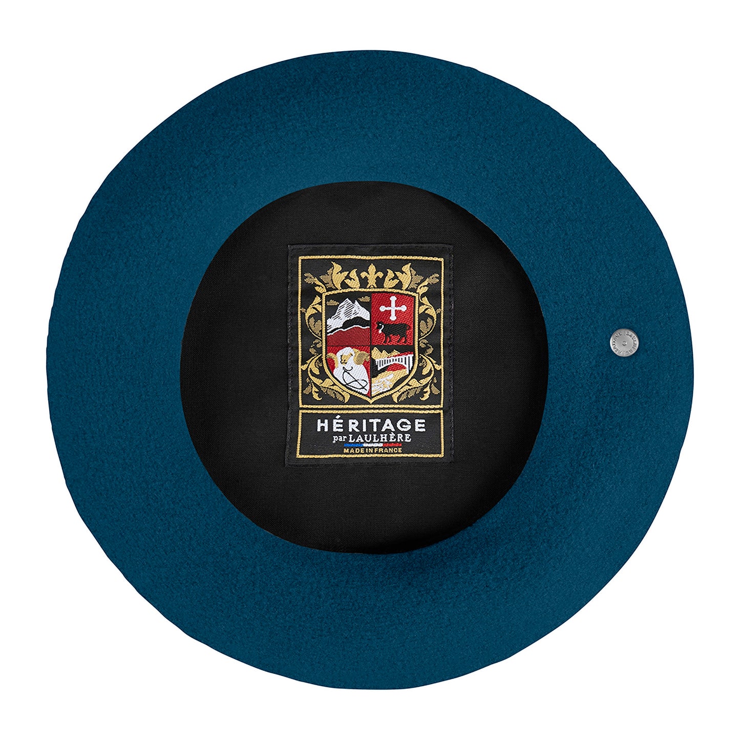 Béret Authentique en Laine Mérinos bleu paon LAULHÈRE
