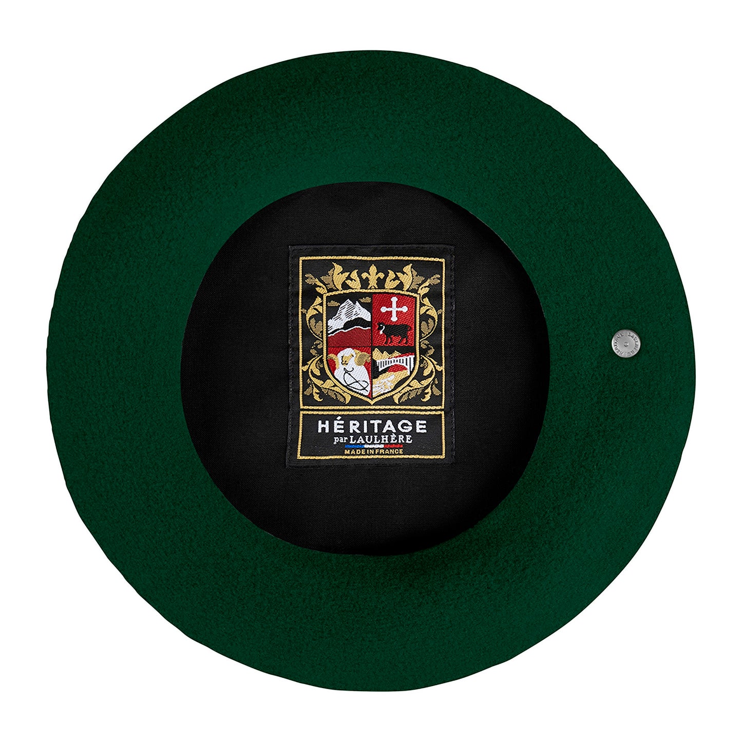 Béret Authentique en Laine Mérinos vert foncé LAULHÈRE