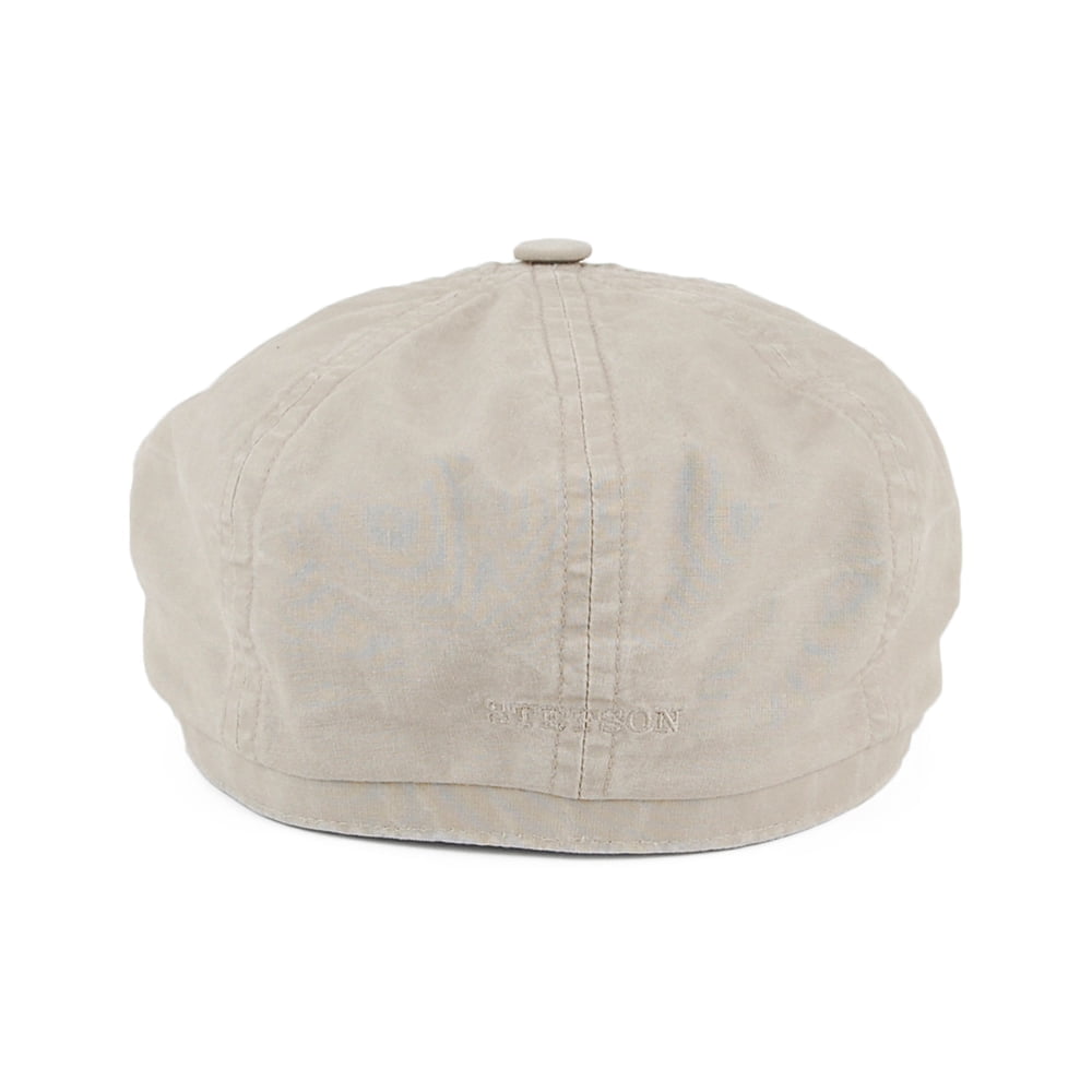 Casquette Gavroche en Coton Bio Délavé Hatteras sable STETSON