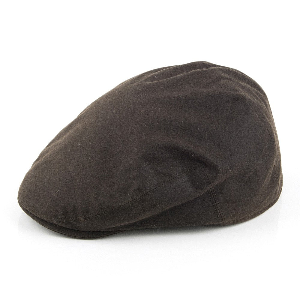 Casquette Plate en Coton Ciré olive FAILSWORTH