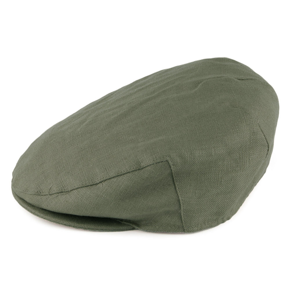 Casquette Plate en Lin Irlandais khaki FAILSWORTH