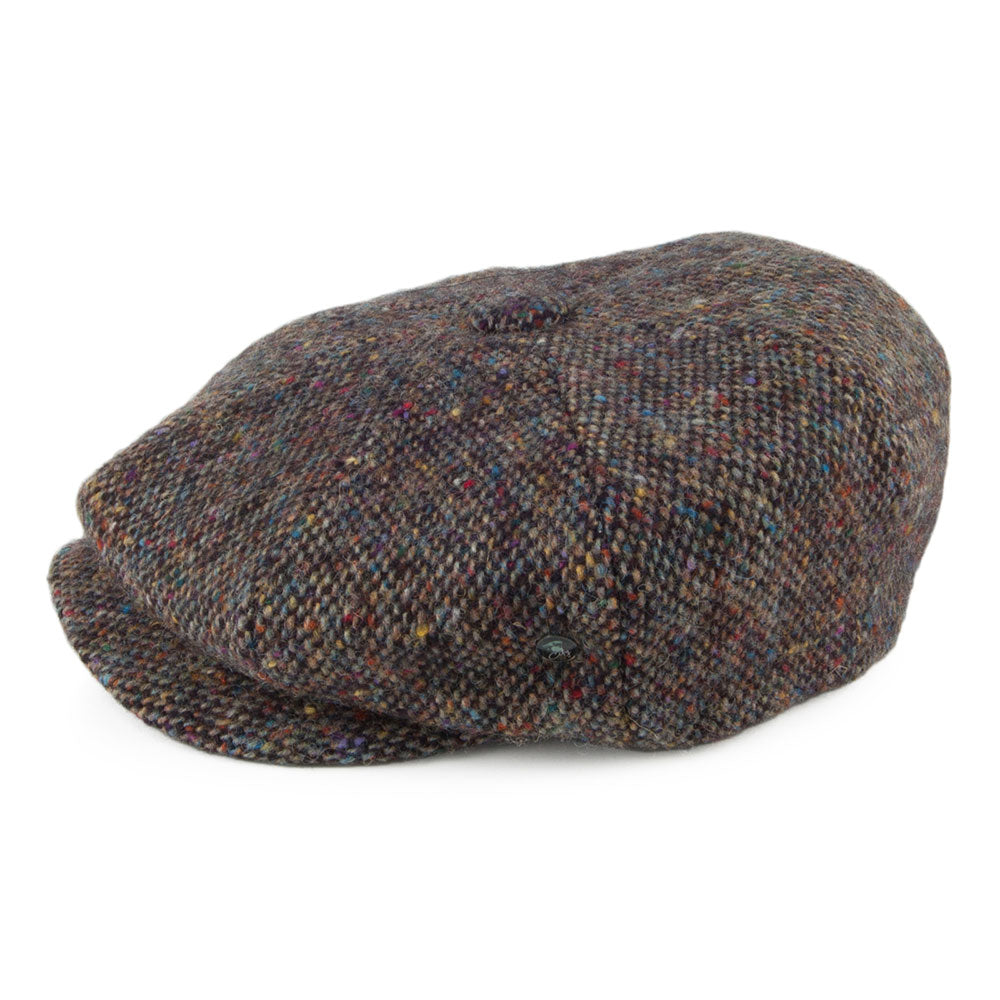 Casquette Gavroche en Donegal Tweed Chiné multicolore CITY SPORT