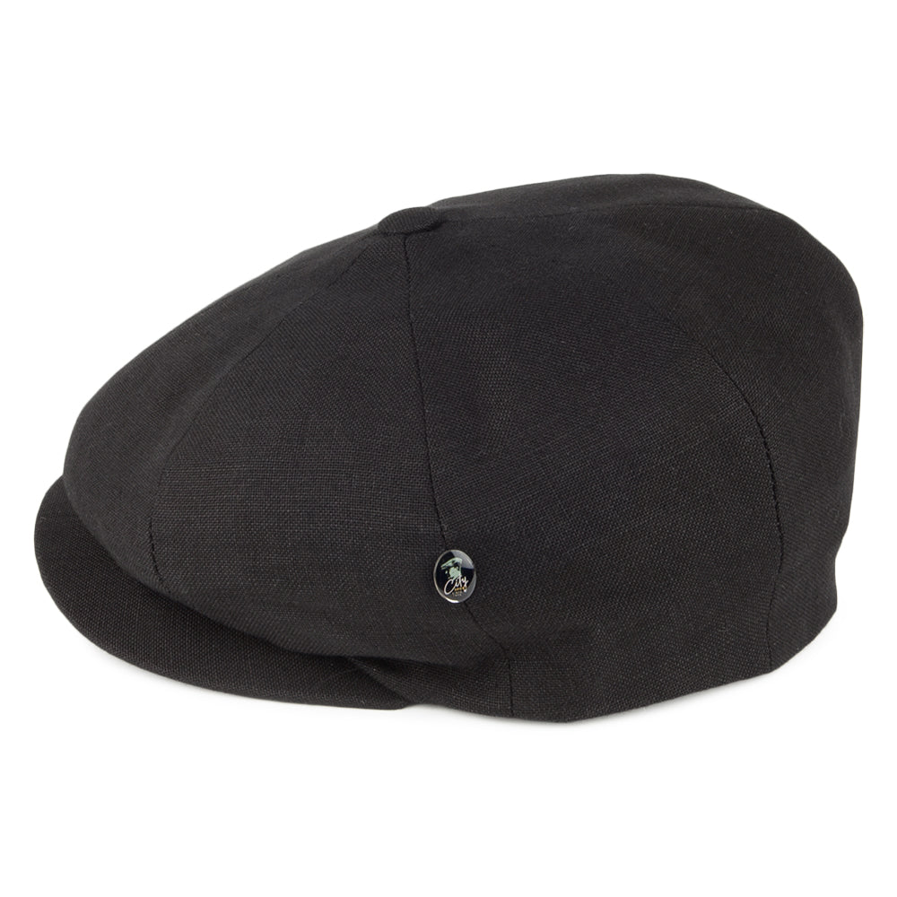 Casquette Gavroche en Lin noir CITY SPORT