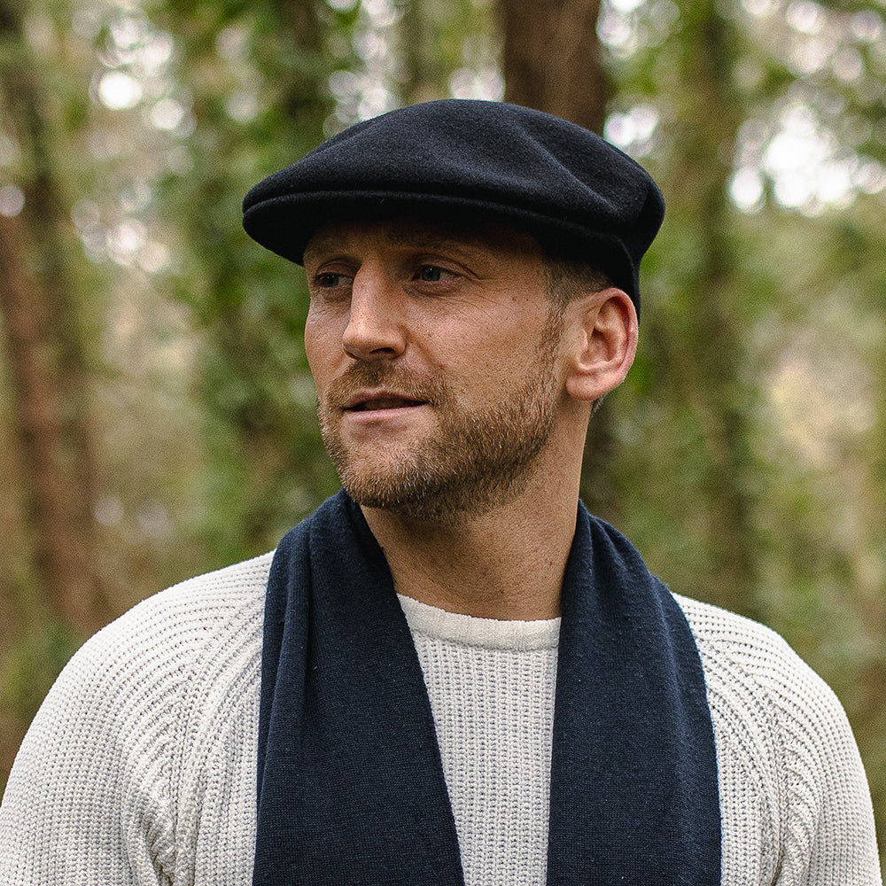 Casquette Plate en Laine 504 noir KANGOL