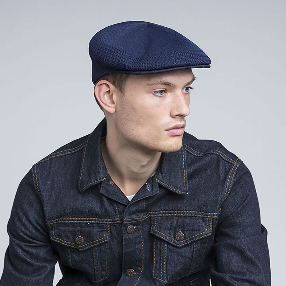 Casquette Plate en Tropic 504 Ventair bleu marine KANGOL
