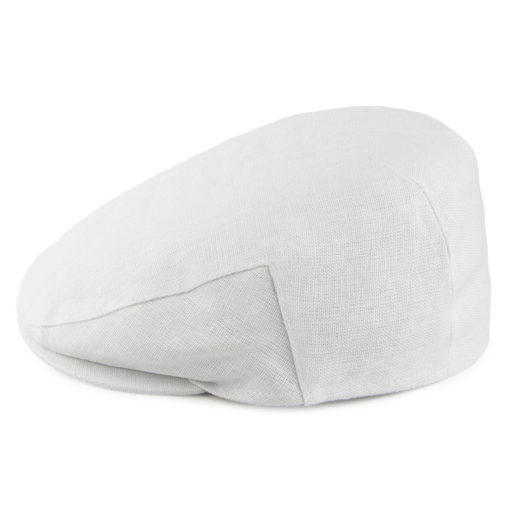 Casquette Plate en Lin Irlandais blanc FAILSWORTH