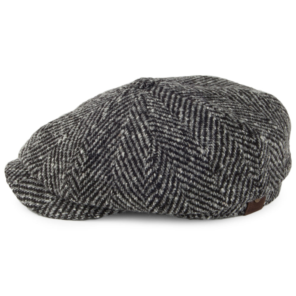 Casquette Gavroche en Laine Hatteras noir-gris STETSON