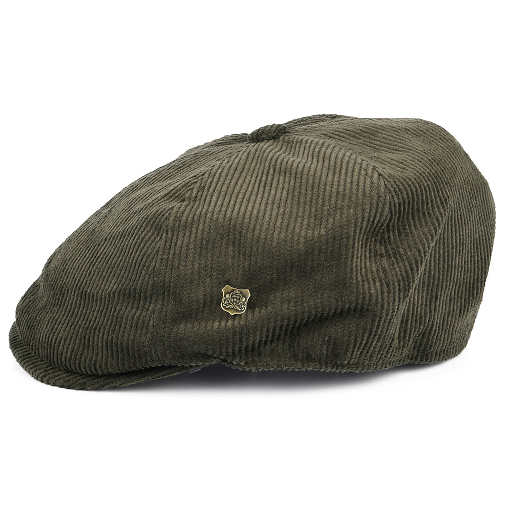 Casquette Gavroche en Velours Côtelé Hudson olive FAILSWORTH