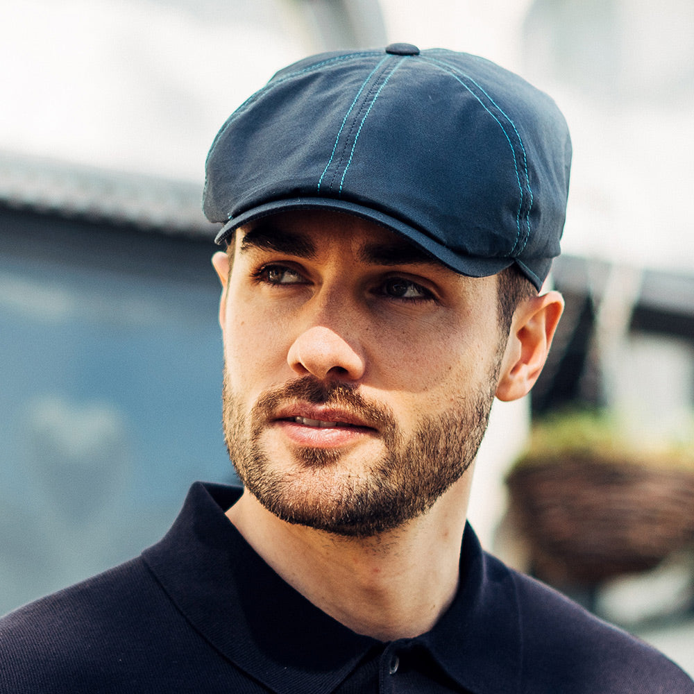 Casquette Gavroche Cirée Hudson bleu marine FAILSWORTH