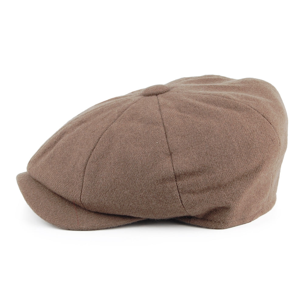 Casquette Gavroche en Satin de Laine Joshua Ellis beige sable clair CHRISTYS