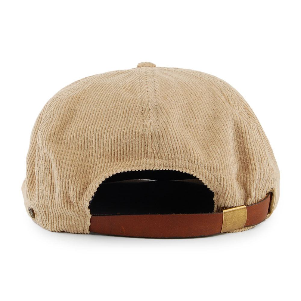 Casquette Gavroche Ajustable en Velours Côtelé Brood beige BRIXTON