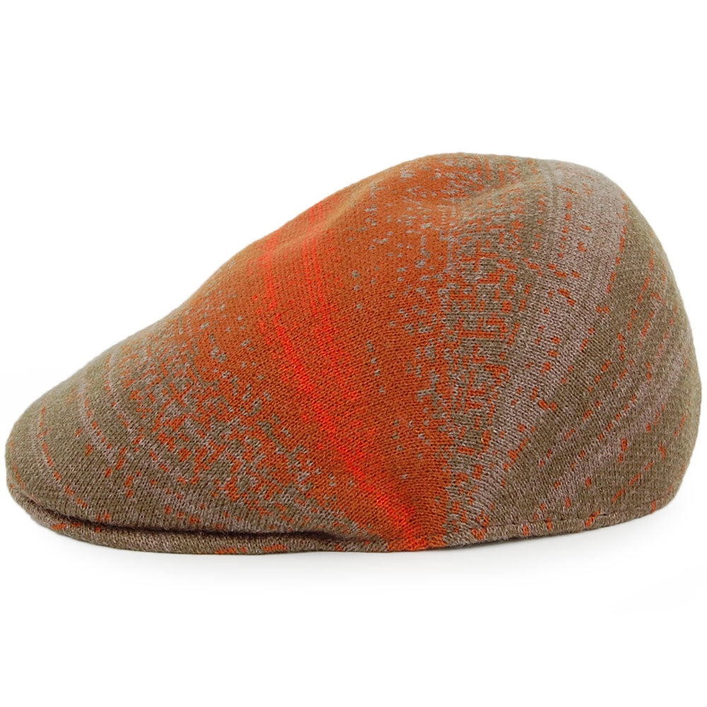 Casquette Plate 507 Distressed Morse olive-rouille KANGOL