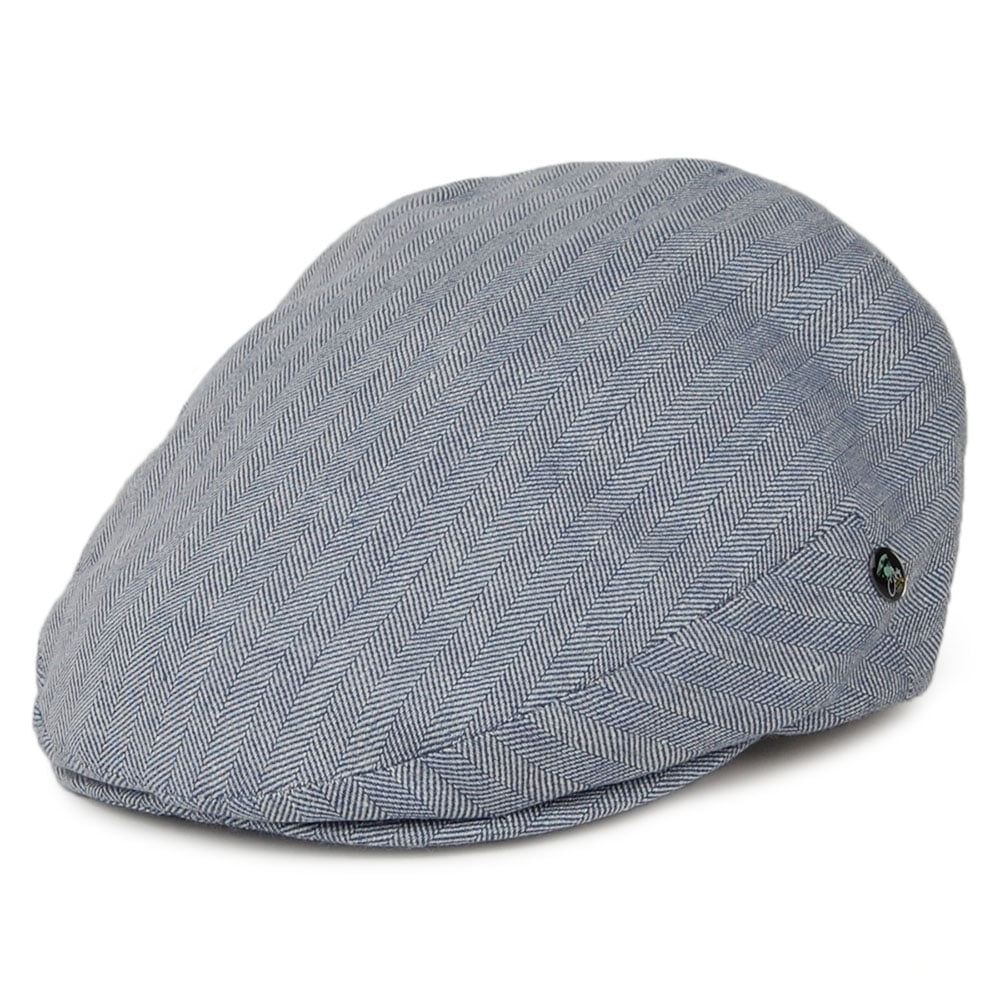 Casquette Plate Jaxon & James à Chevrons - Laine Anthracite, Classique Et élégante
