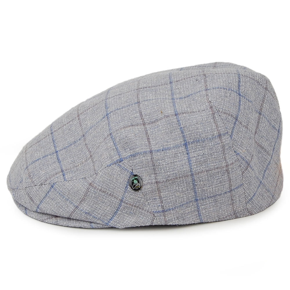 Casquette Plate à Carreaux bleu-gris CITY SPORT