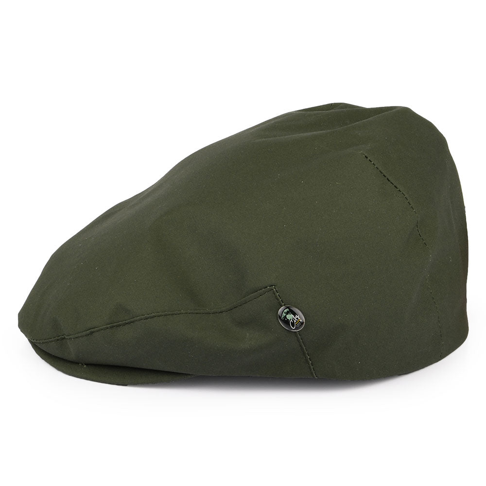 Casquette Plate en Coton Ciré Millerain olive CITY SPORT
