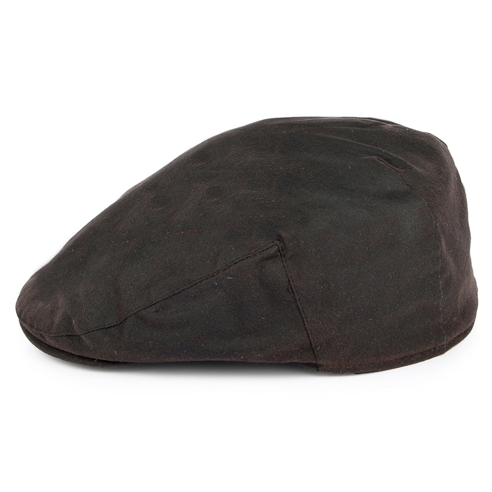 Casquette Plate en Coton Ciré marron FAILSWORTH
