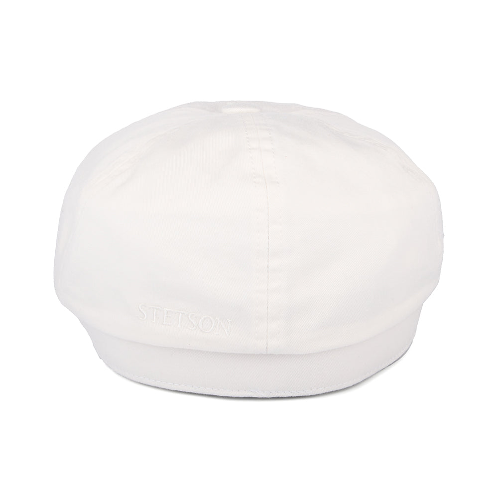 Casquette Gavroche en Coton Sergé blanc STETSON