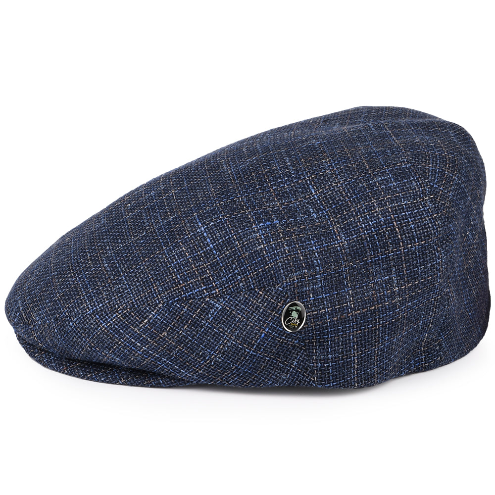 Casquette Plate en Lin et Coton bleu marine CITY SPORT