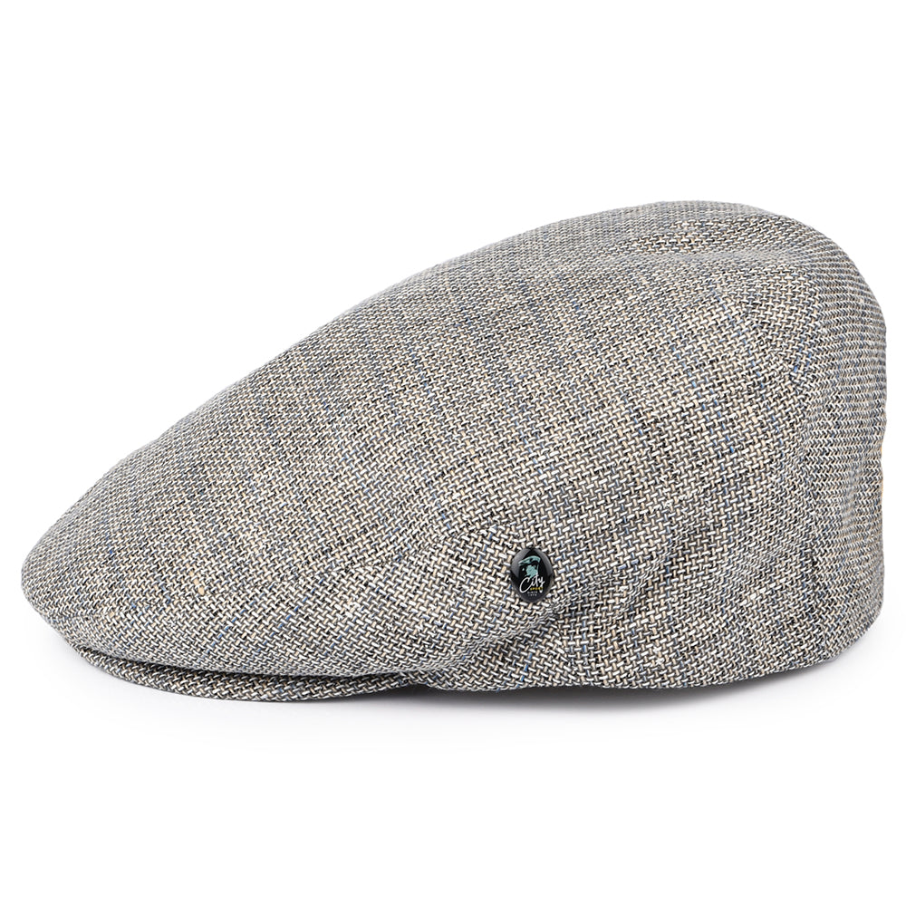 Casquette Plate en Lin et Coton gris-bleu CITY SPORT