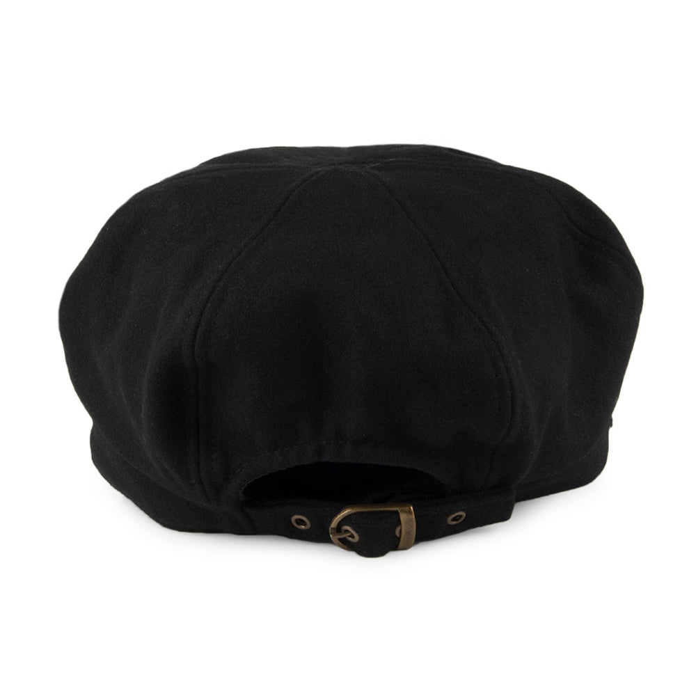 Casquette Gavroche en Laine Mélangée noir SUR LA TÊTE