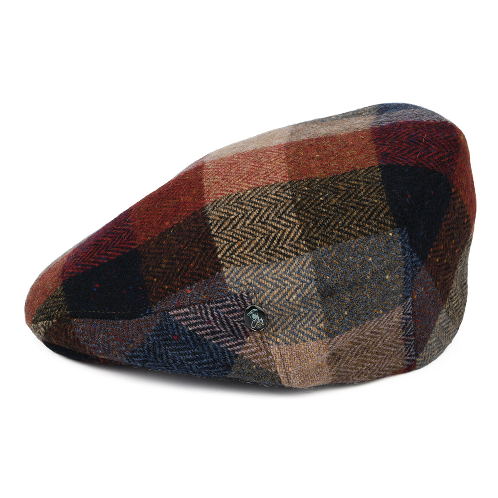 Casquette Plate en Tweed du Donegal Patch multicolore CITY SPORT