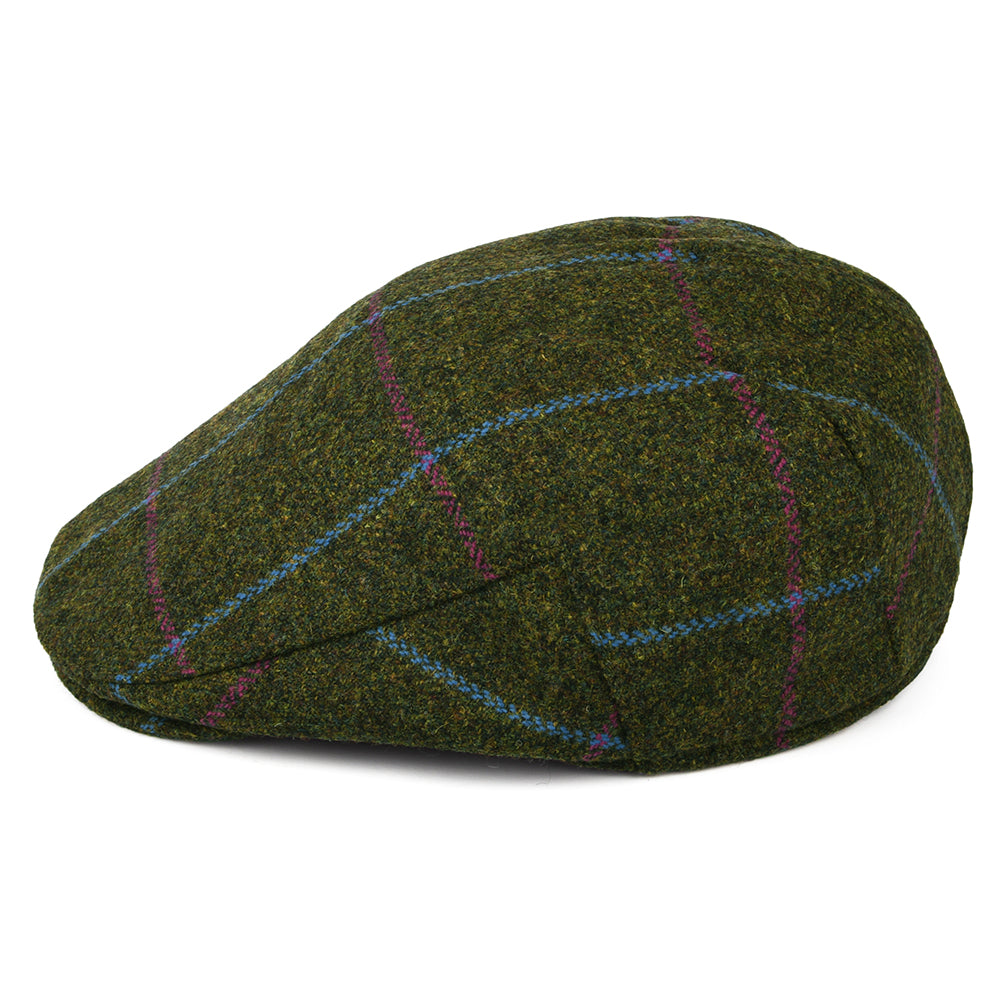 Casquette Plate Imperméable à Carreaux olive-violet-bleu FAILSWORTH