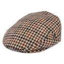 Casquette Plate En Harris Tweed - Tissu écossais En Laine - Modèle Lundale Olive/marron - Jaxon & James - 1