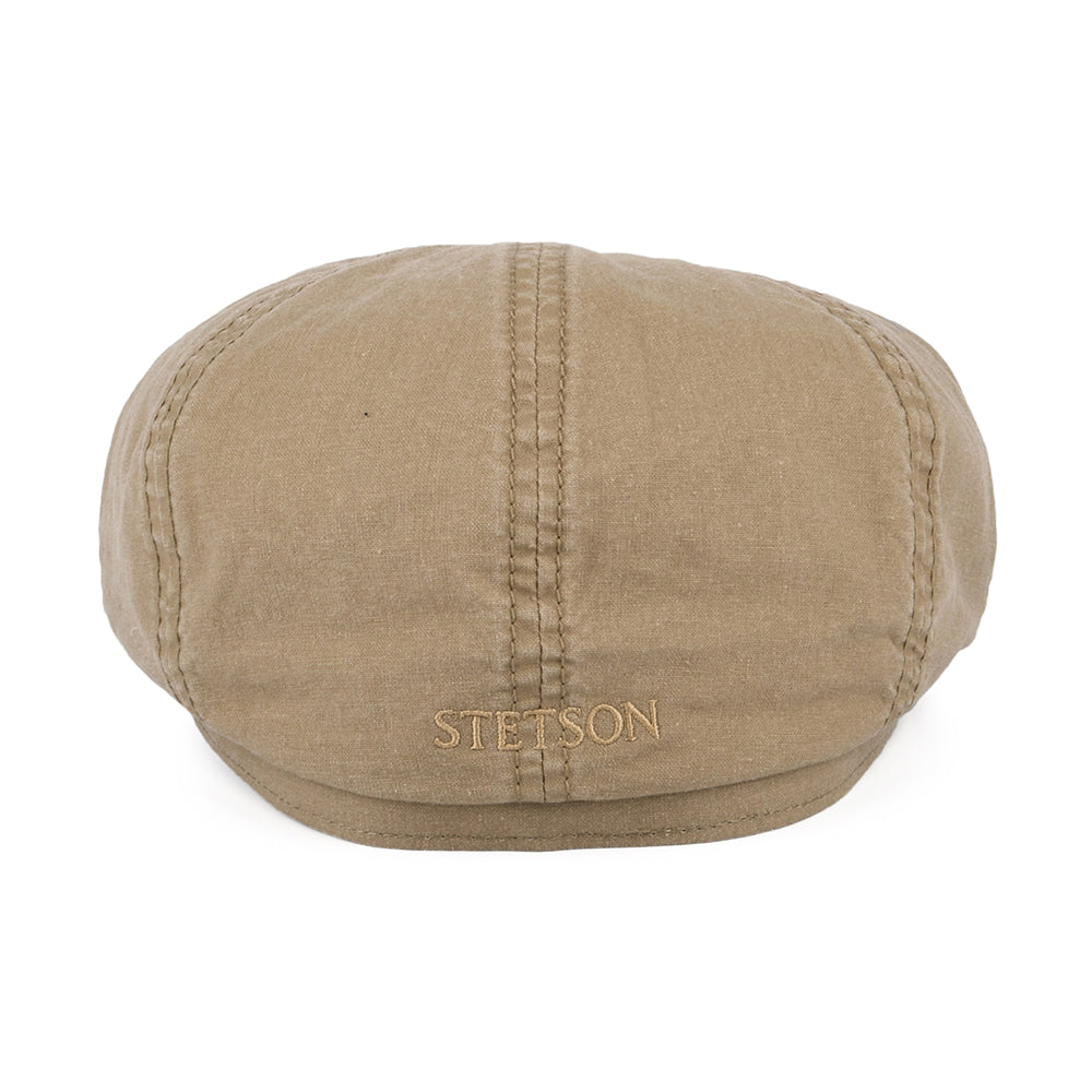 Casquette Gavroche en Coton Bio Délavé Hatteras whisky STETSON