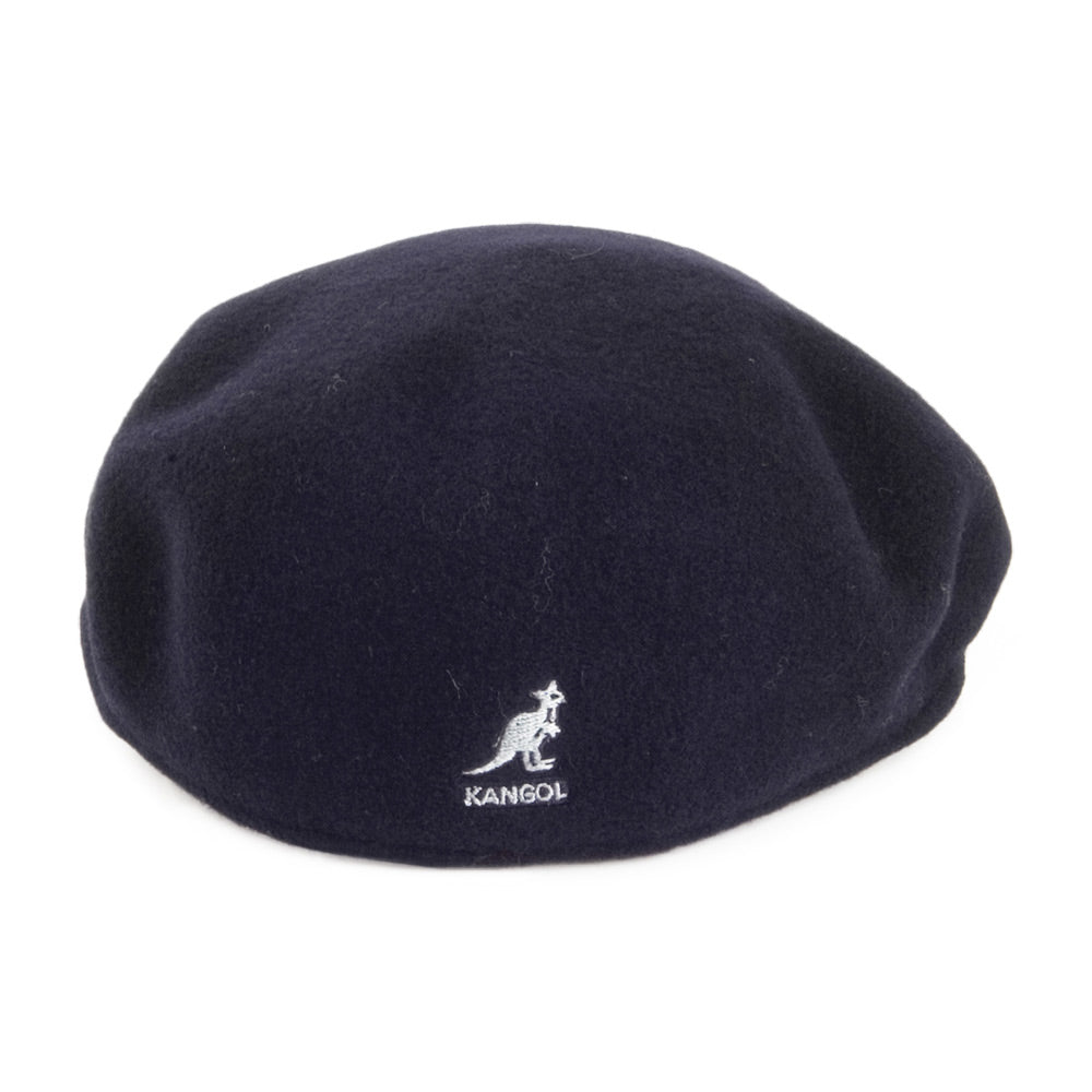 Casquette Plate en Laine 504 bleu marine KANGOL