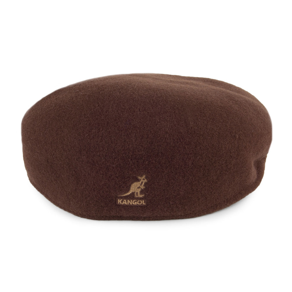 Casquette Plate en Laine 504 tabac KANGOL