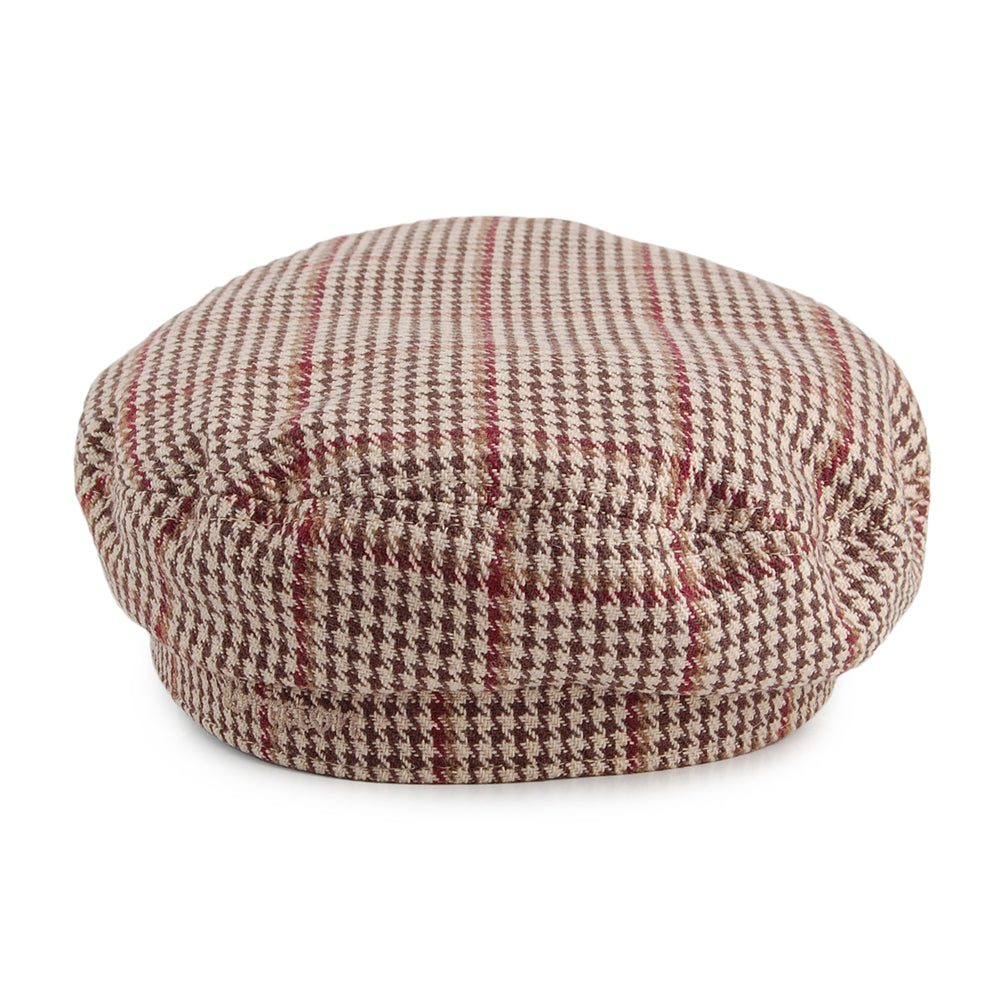 Casquette de Marin Fiddler Pied-de-Poule khaki-marron BRIXTON