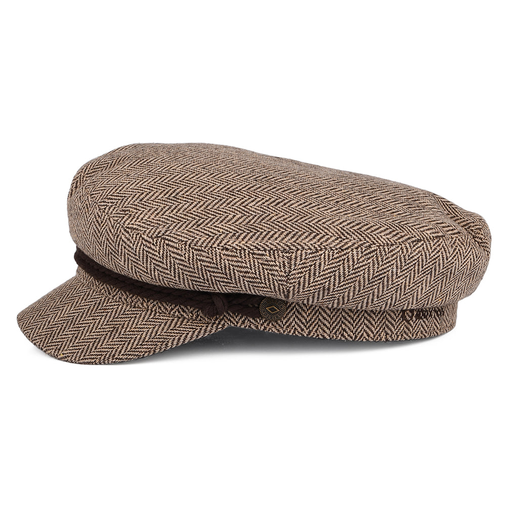 Casquette de Marin à Chevrons marron foncé-sable BRIXTON