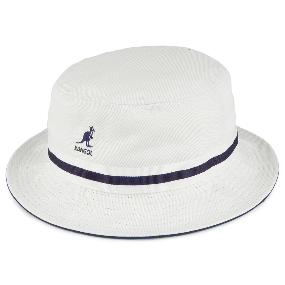 Chapeau Bob Stripe Lahinch blanc KANGOL