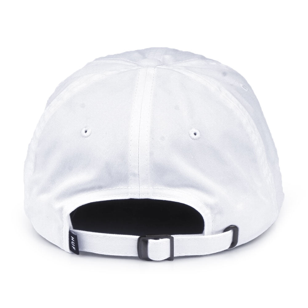 Casquette à Visière Incurvée en Coton Original Logo blanc HUF