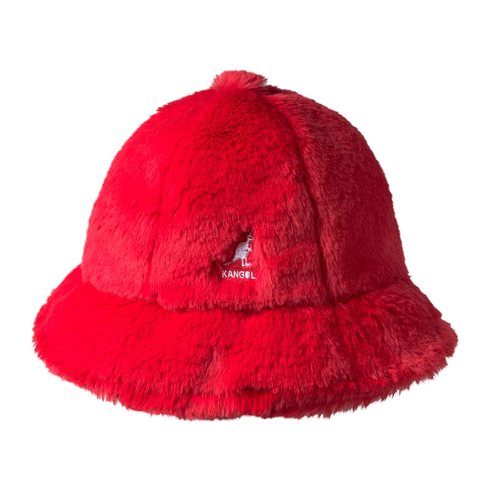 Chapeau Bob en Fausse Fourrure Casual écarlate KANGOL