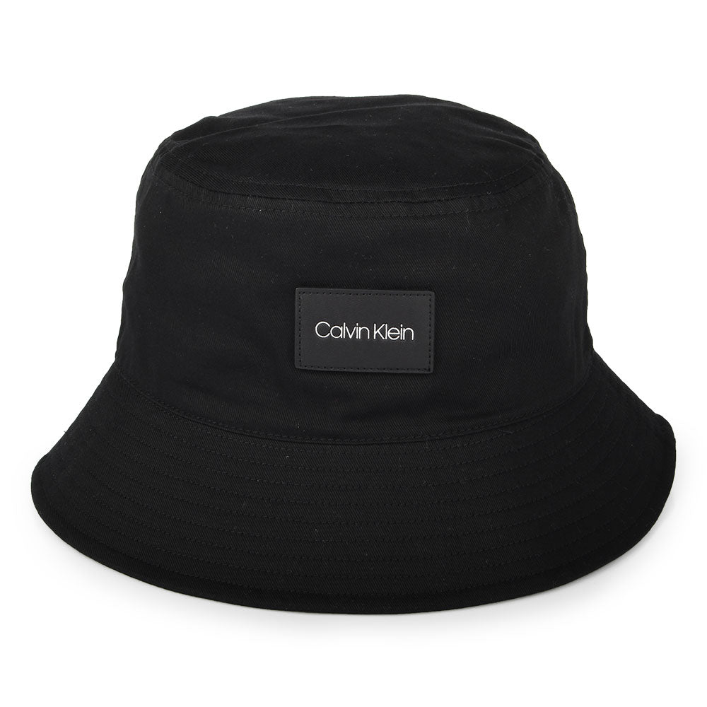 Chapeau Bob avec Patch en Cuir noir CALVIN KLEIN