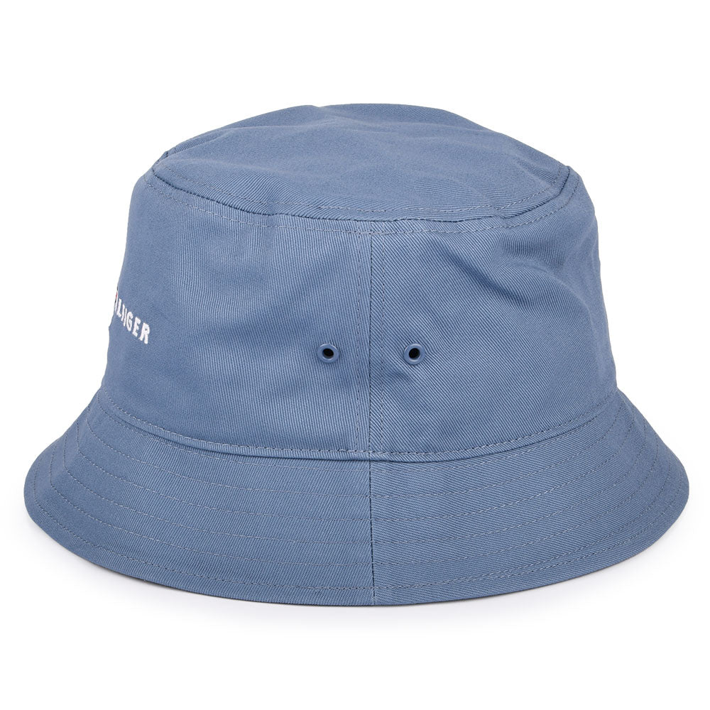 Chapeau Bob en Coton Bio TH Established bleu ardoise TOMMY HILFIGER
