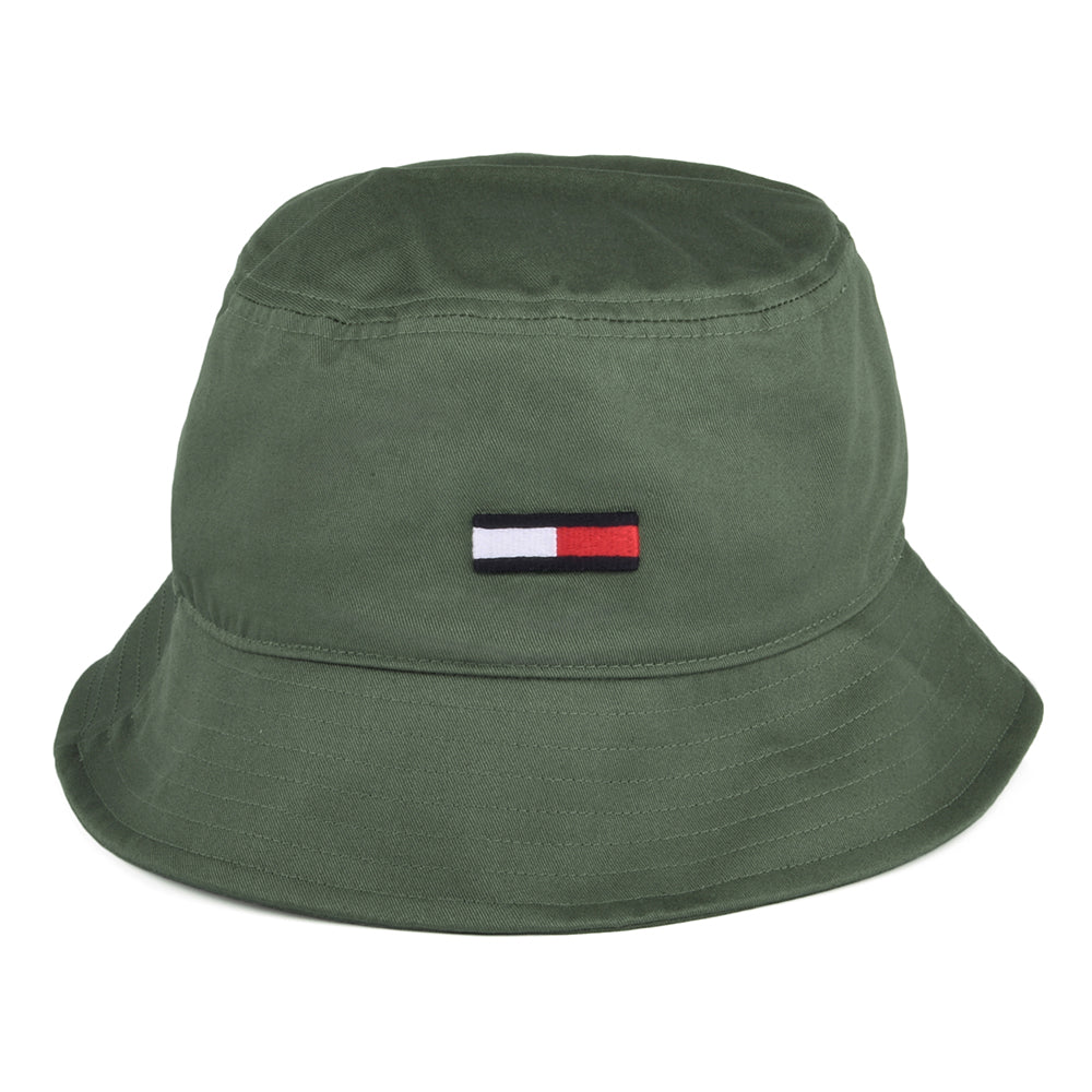 Chapeau Bob en Coton Bio TJM Flag olive foncé TOMMY HILFIGER
