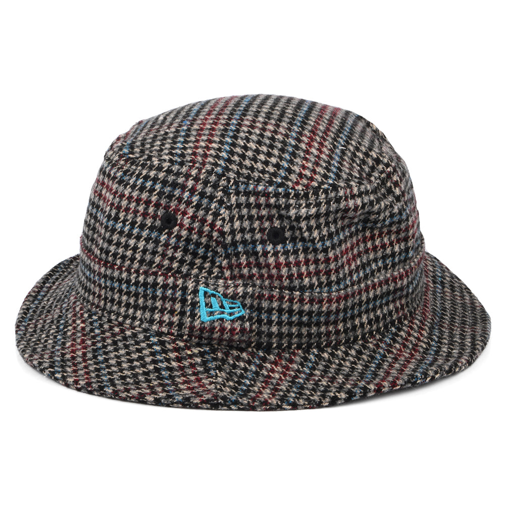 Chapeau Bob à Carreaux Pied-de-Poule marron NEW ERA