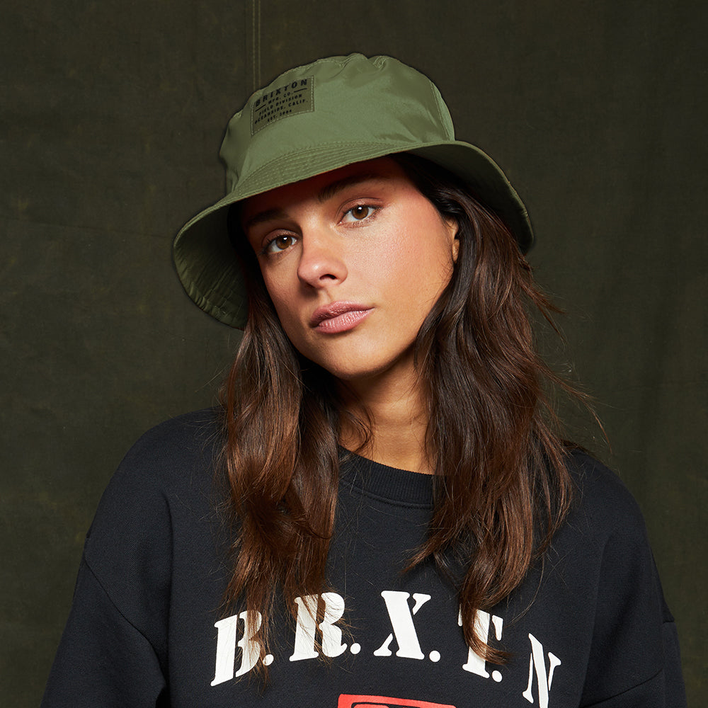 Chapeau Bob en Nylon Pliable Vintage olive BRIXTON