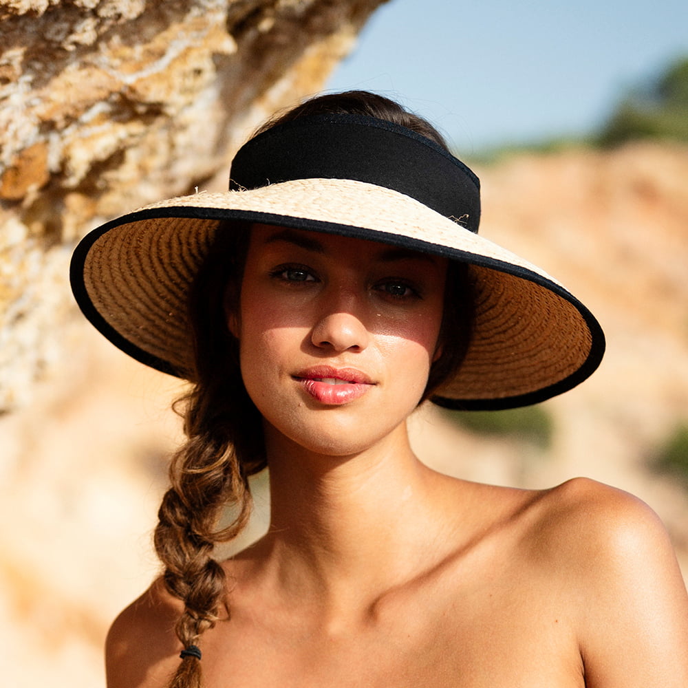 Visière Été à Bord Large en Raphia Tambou naturel BARTS