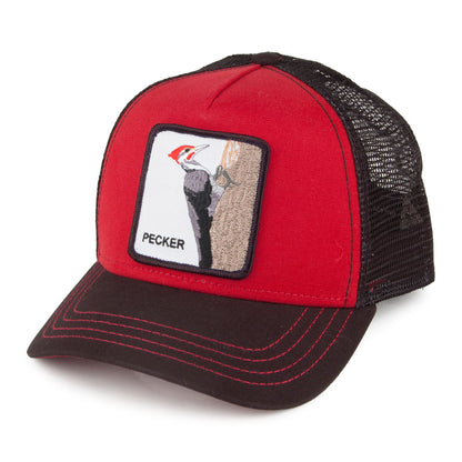 Casquette Trucker Pecker rouge-noir GOORIN