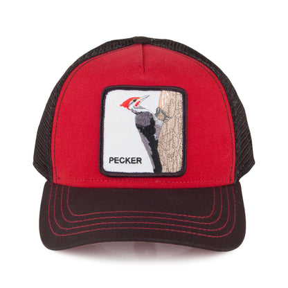 Casquette Trucker Pecker rouge-noir GOORIN