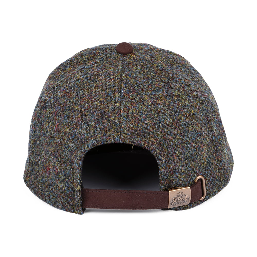 Casquette en HARRIS TWEED mélange de verts FAILSWORTH