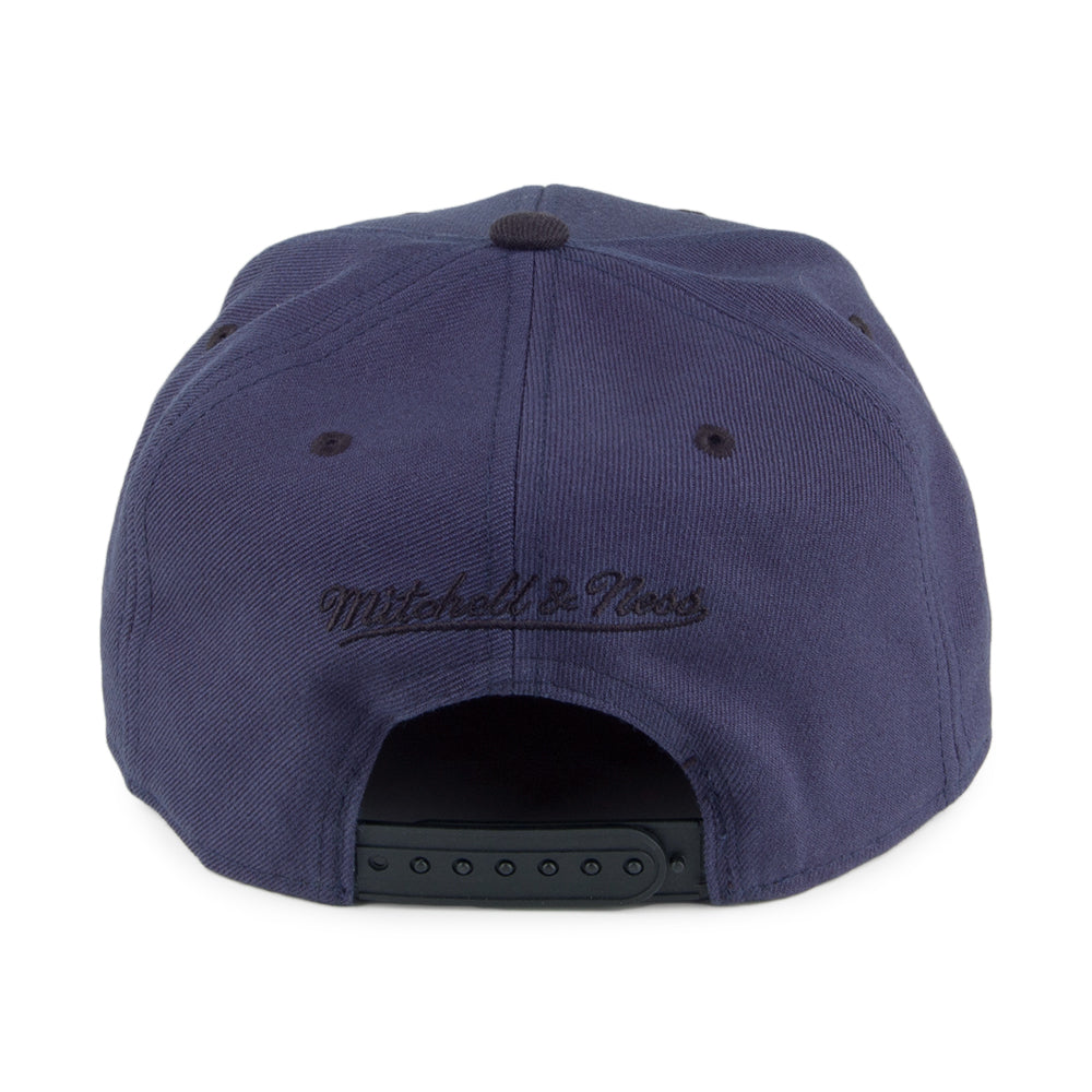 Casquette Snapback Box Logo bleu marine-noir MITCHELL & NESS