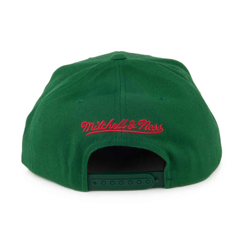 Casquette Snapback Wool Solid Milwaukee Bucks II vert MITCHELL & NESS