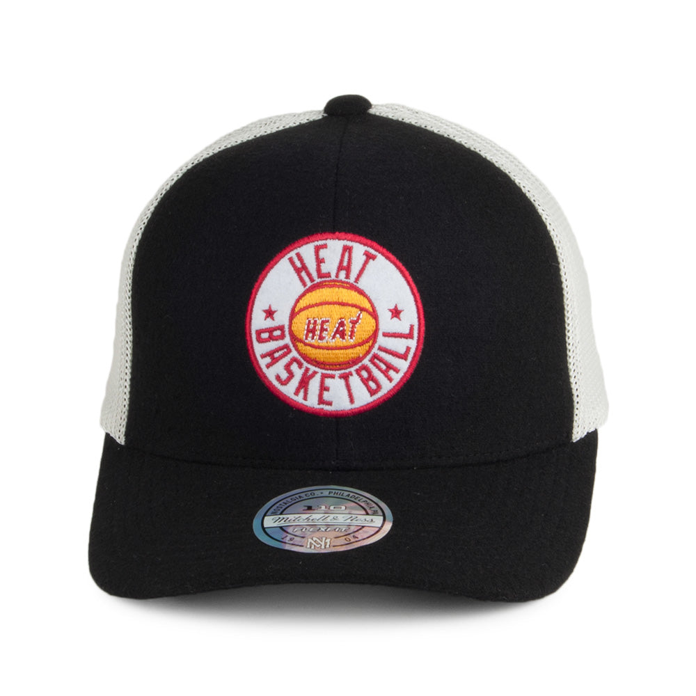 Casquette Trucker HWC Patch 110 Miami Heat noir MITCHELL & NESS