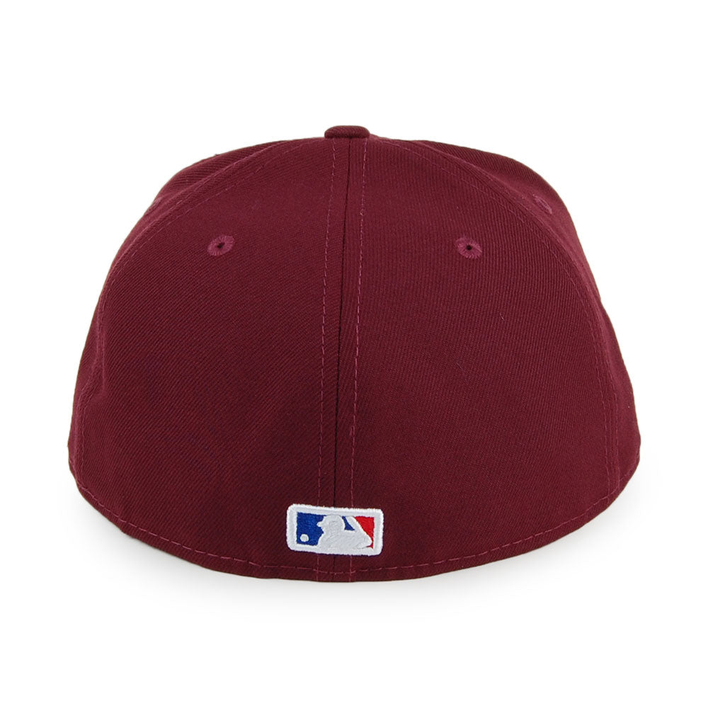 Casquette 59FIFTY MLB League Essential New York Yankees bordeaux-blanc NEW ERA
