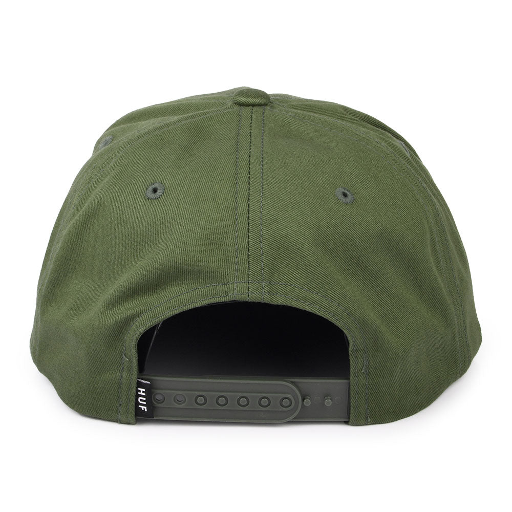 Casquette Snapback Non Structurée Triple Triangle olive HUF