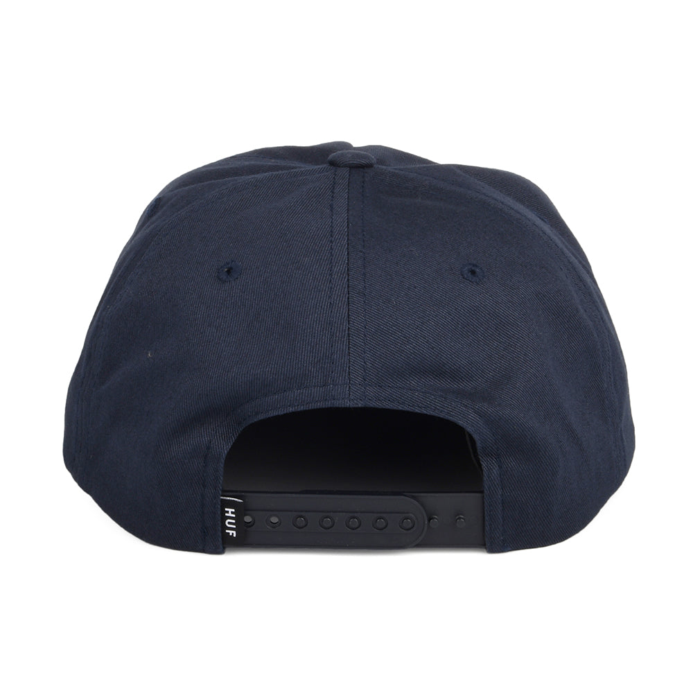 Casquette Snapback Non Structurée Box Logo bleu marine HUF